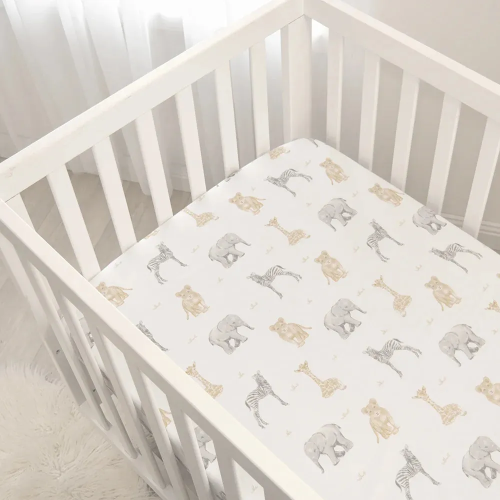 Living Textiles Cot Fitted Sheet Jersey - 2 Pack