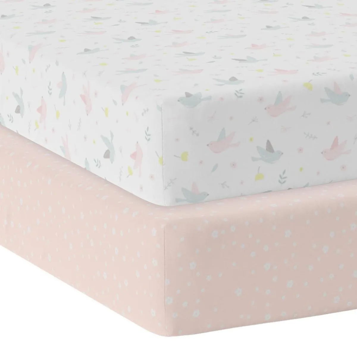 Living Textiles Cot Fitted Sheet Jersey - 2 Pack