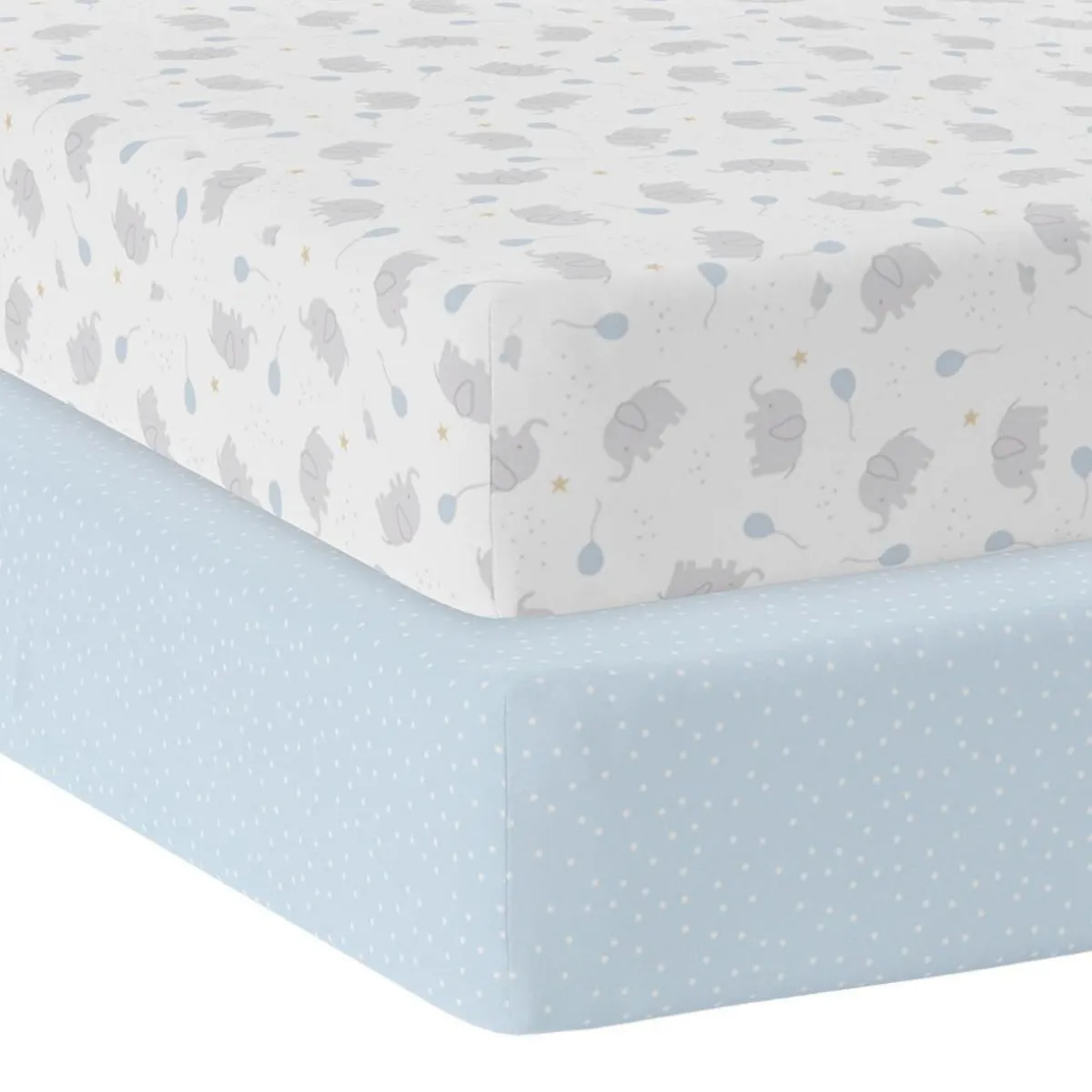 Living Textiles Cot Fitted Sheet Jersey - 2 Pack