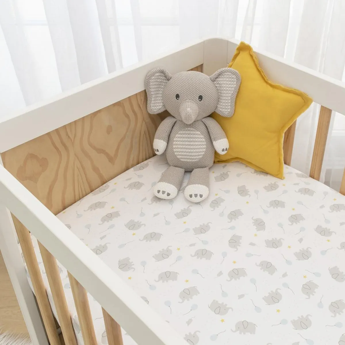 Living Textiles Cot Fitted Sheet Jersey - 2 Pack