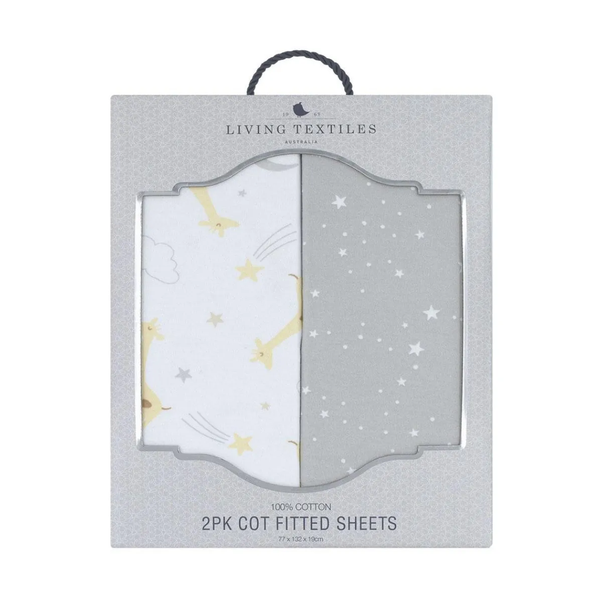 Living Textiles Cot Fitted Sheet Jersey - 2 Pack