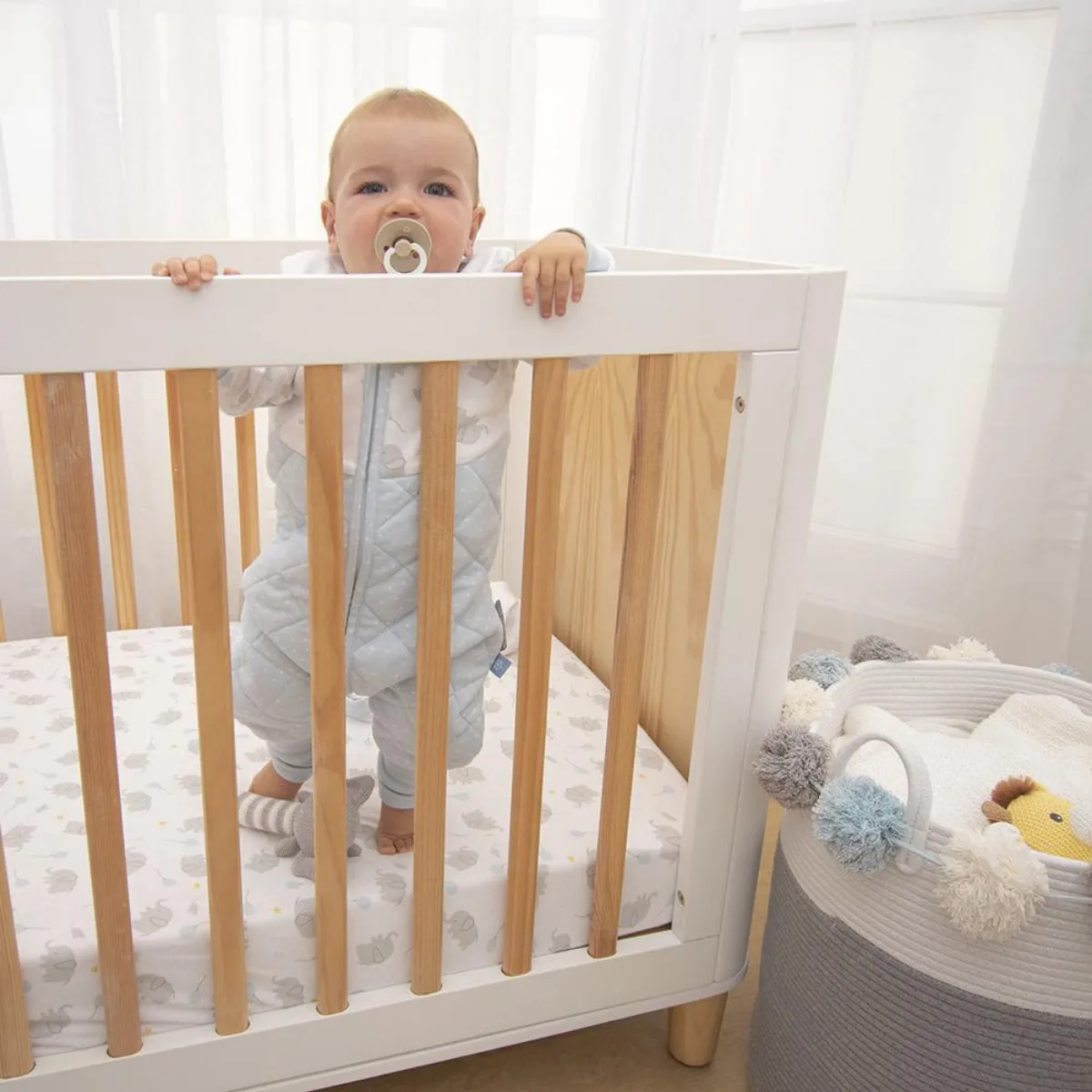 Living Textiles Cot Fitted Sheet Jersey - 2 Pack