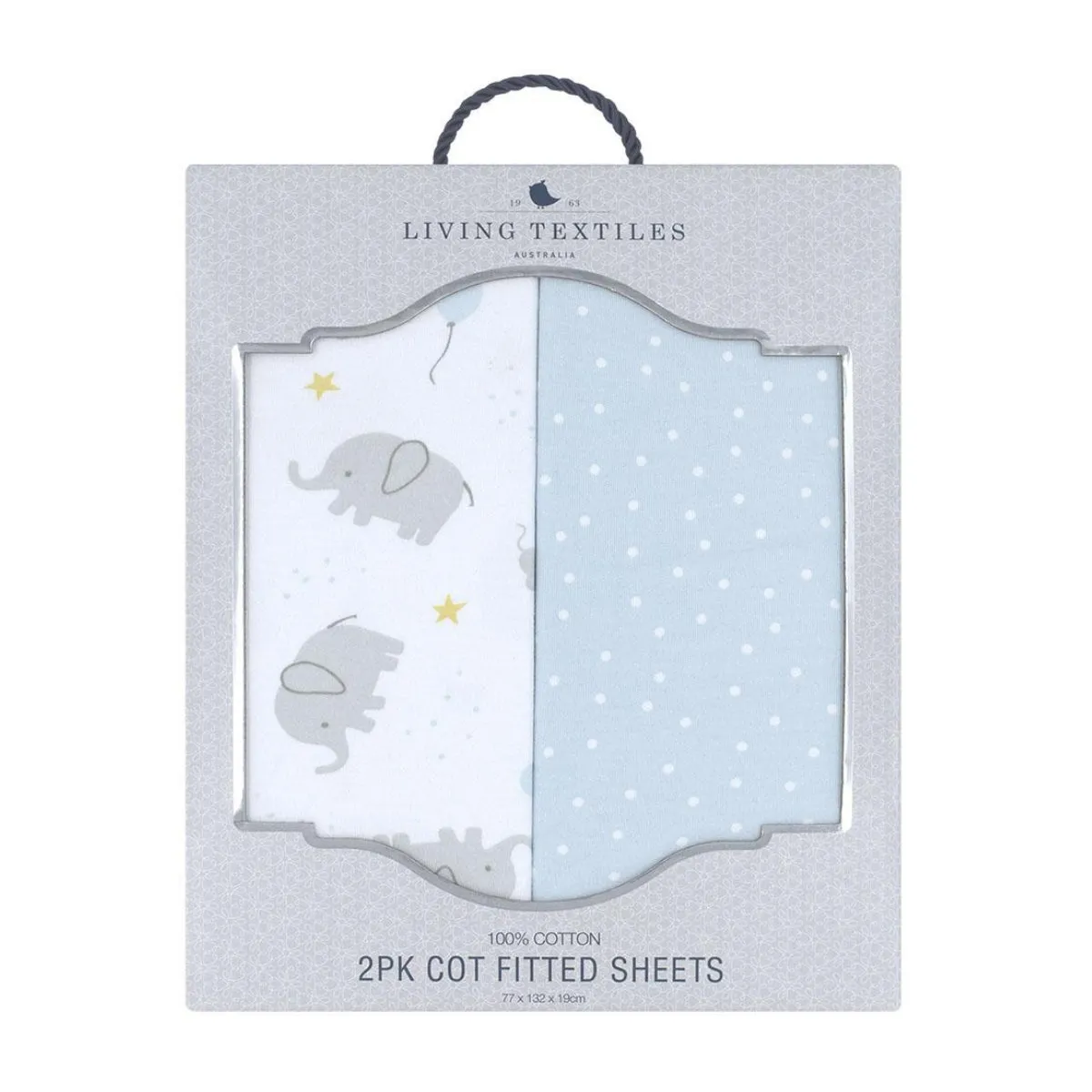 Living Textiles Cot Fitted Sheet Jersey - 2 Pack