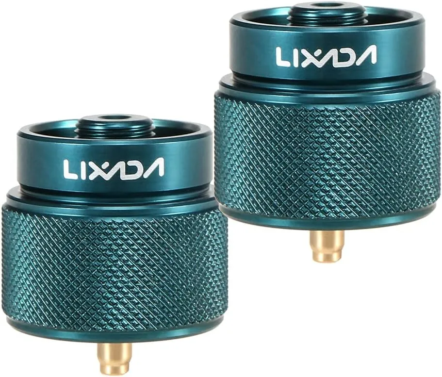 Lixada Camping Stove Adapter 1L Outdoor Propane Small Tank Input EN417 Lindal Valve Output