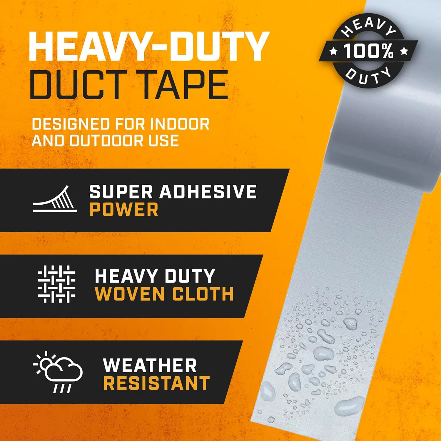 Lockport 5 Pack Duct Tape Heavy Duty - Waterproof, Strong Adhesive Silver Duct Tape Bulk for Indoor Outdoor Repairs, Tear by Hand - 30 Yards x 2 Inch
