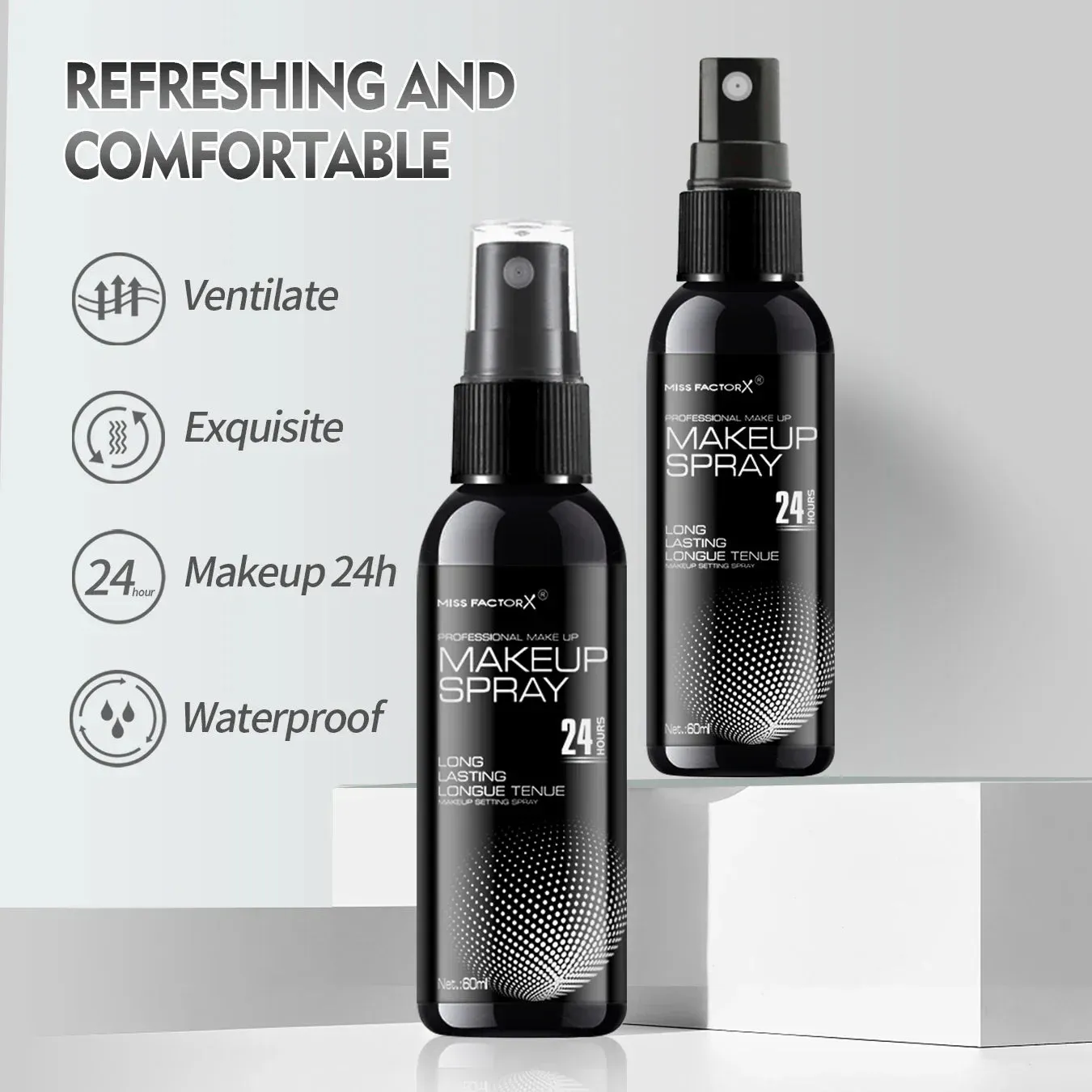 Long Lasting Black Polka Dot Setting Spray 60Ml