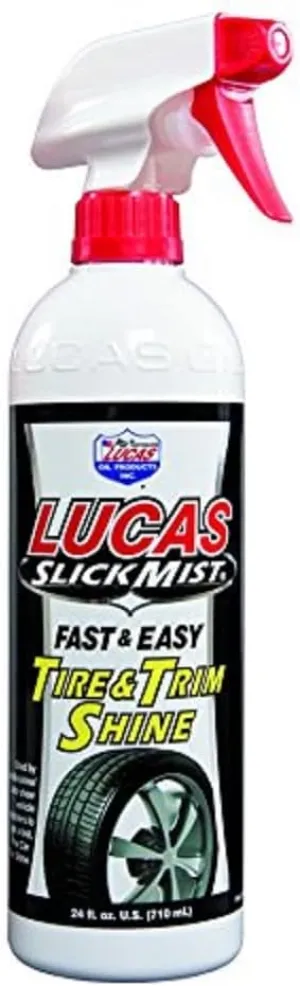 Lucas Oil Tire Shine, Slick Mist Tire and Trim, 24 oz Spray Bottle, Set of 6