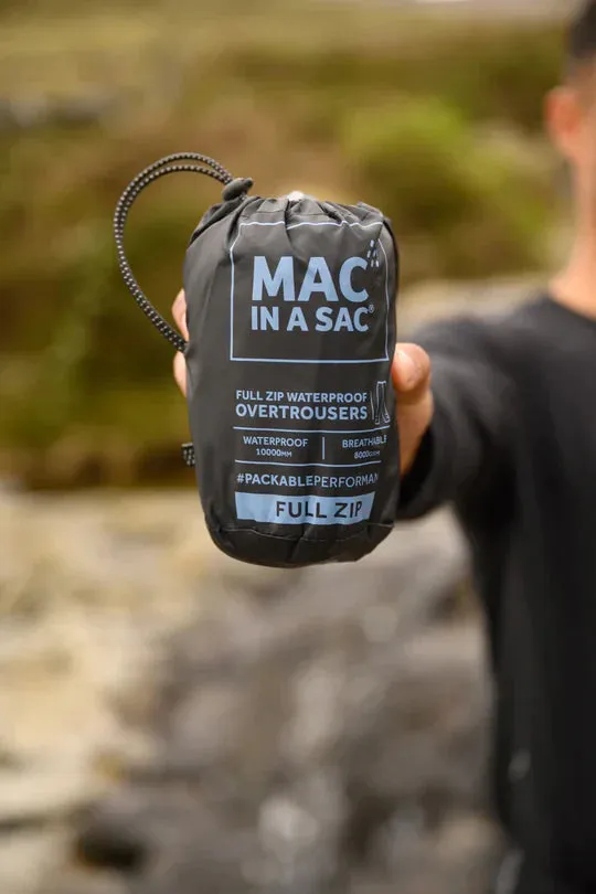 Mac in a Sac Overpants Full Zip Packable Overpants - Black