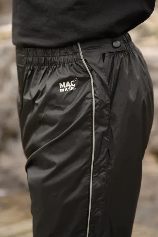 Mac in a Sac Overpants Full Zip Packable Overpants - Black