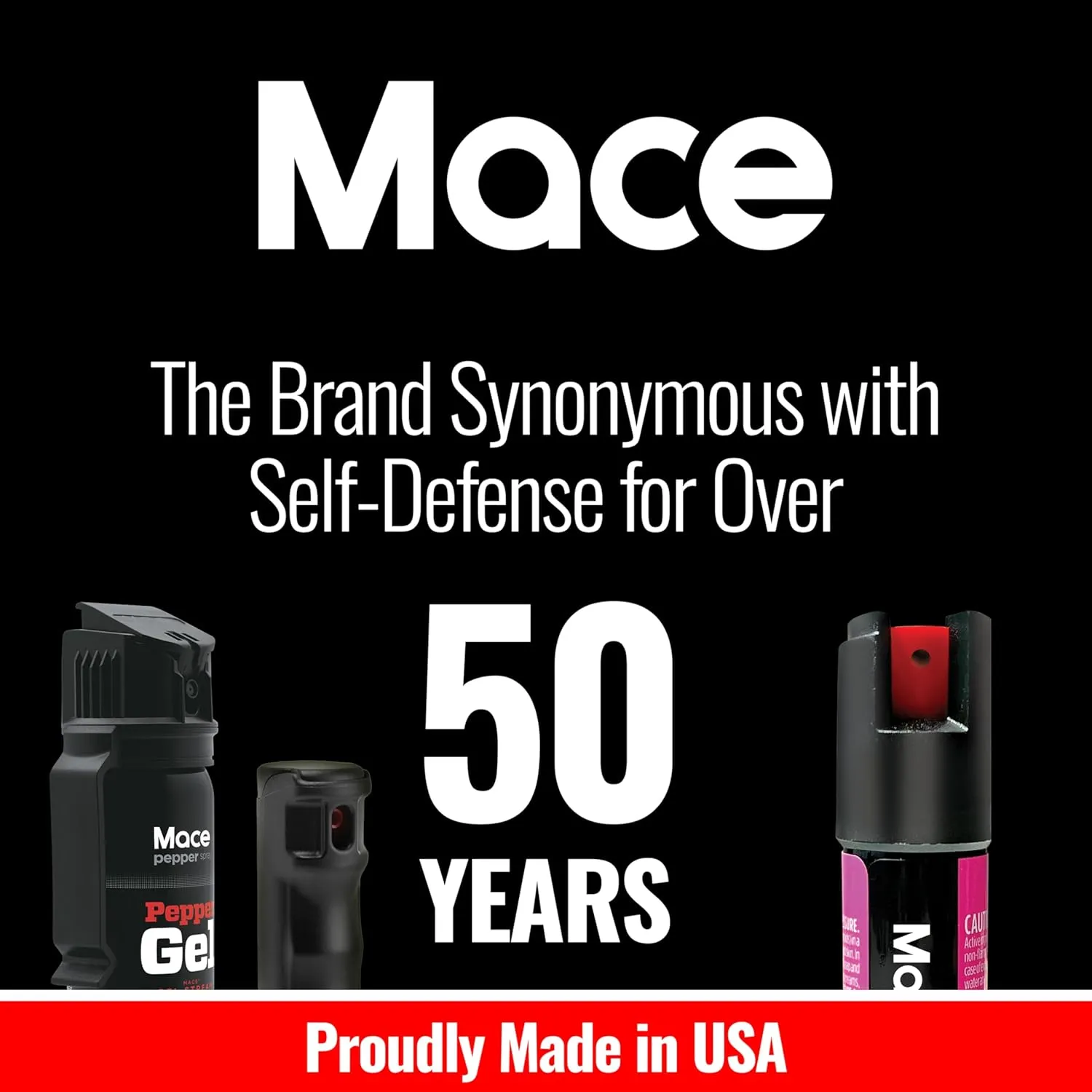 Mace Full Size Twist Lock Pepper Spray, 0.75 oz, 12 Feet Range, Max Strength 10% OC Formula, Long Lasting UV Dye, Leakproof Design, Self Defense Pepper Spray for Women & Men