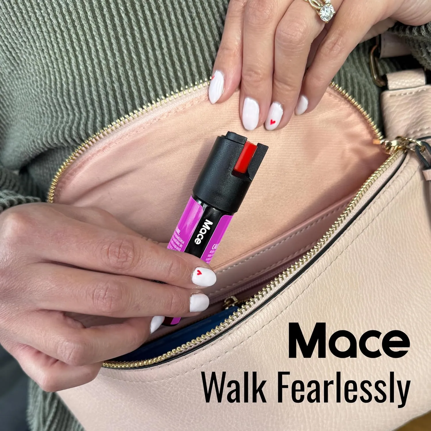 Mace Full Size Twist Lock Pepper Spray, 0.75 oz, 12 Feet Range, Max Strength 10% OC Formula, Long Lasting UV Dye, Leakproof Design, Self Defense Pepper Spray for Women & Men