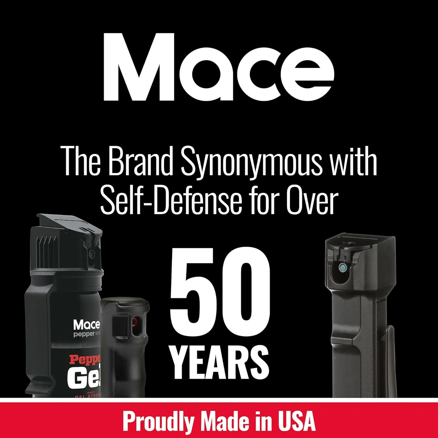Mace Triple Action Pepper Spray for Personal Protection, Choose from Pocket Model, Personal Model, or Police Model, 3-in-1 Formula (Pepper Spray, Tear Gas, UV Dye), Self-Defense Spray for Women & Men