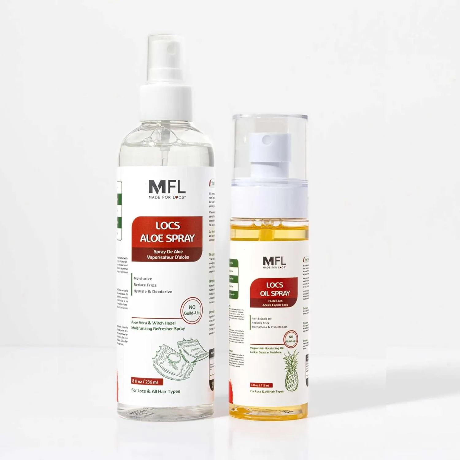 Made For Locs Daily Moisturizing Bundle | Aloe Refresher Spray & Pineapple Oil Spray