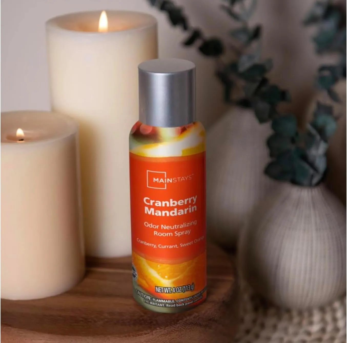Mainstays Cranberry Mandarin Room Spray 4 Oz (113g) Pack of 2 (Cranberry Mandarin, Sweet Orange)