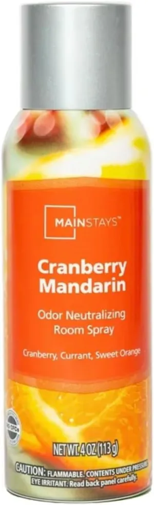 Mainstays Cranberry Mandarin Room Spray 4 Oz (113g) Pack of 2 (Cranberry Mandarin, Sweet Orange)