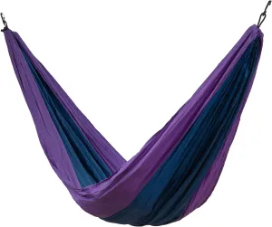 Makena Camping Hammock Set with Storage Bag Double Hammock for Two Outdoor Tree Swing Portable Hammock for Travel Camping Accessories Use Outside Backyard Backpacking Beach Picnic - Blue and Purple