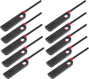 Makerstep 10 Pack Refillable Lighter for Kitchen Camping Grilling BBQ Home Adjustable Flame