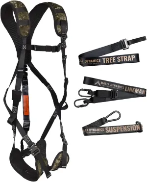 Malta Hunting Safety Ultralight Hunting Safety Harness Set with Climbing Strap, Tree Strap, Deer Drag/Suspension Relief Strap