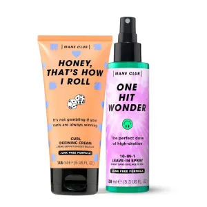 MANE CLUB Honey, That's How I Roll Curl Defining Cream & One Hit Wonder 10-in-1 Leave-In Spray set, cruelty free, vegan, no sulfates or parabens