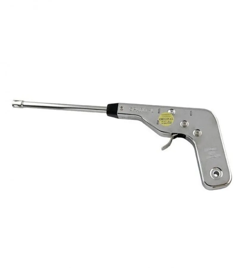Manual Gun Lighter, Electronic Fire Pulse Ignitor, Metal Spark Stove Lighter, Kitchen Gun Gas Lighter, Fire Starter Spark Gas Burner, Pistol Shape Stainless Steel Igniter Spark Lighter for Kitchen