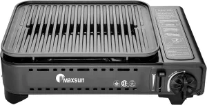 Maxsun Portable Tabletop BBQ Gas Grill Stove with Carrying Case, 7,250BTU, Camp Stove, Korean Style Barbecue,