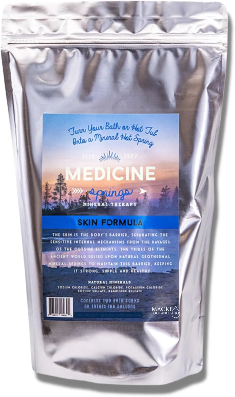 Medicine Springs hot tub Mineral Therapy Dead sea Minerals hot Spring Soaking Collection for Healing Turn Your hot tub into a Soaking Mineral Spring -Skin Formula Treats 400 Gallons (Hot Tub)