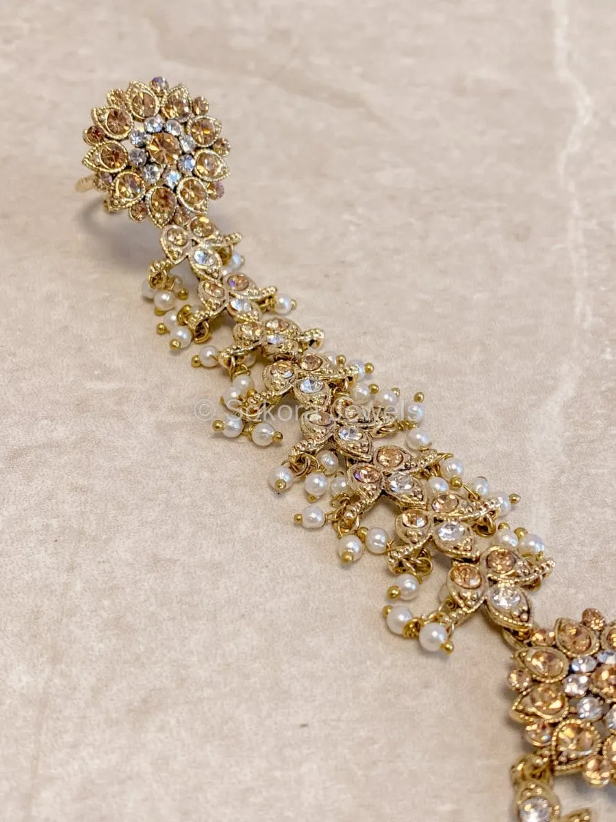 Meera Hand Harness - Golden/ Clear