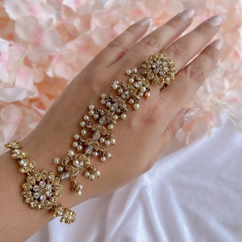 Meera Hand Harness - Golden/ Clear
