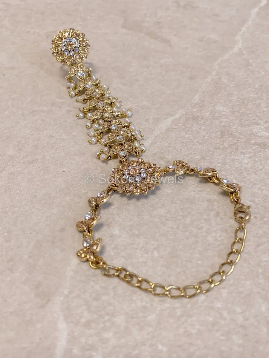 Meera Hand Harness - Golden/ Clear