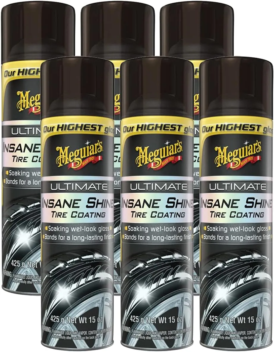 Meguiar's G190315 Ultimate Insane Shine Tire Coating (15 oz) - 6 Pack
