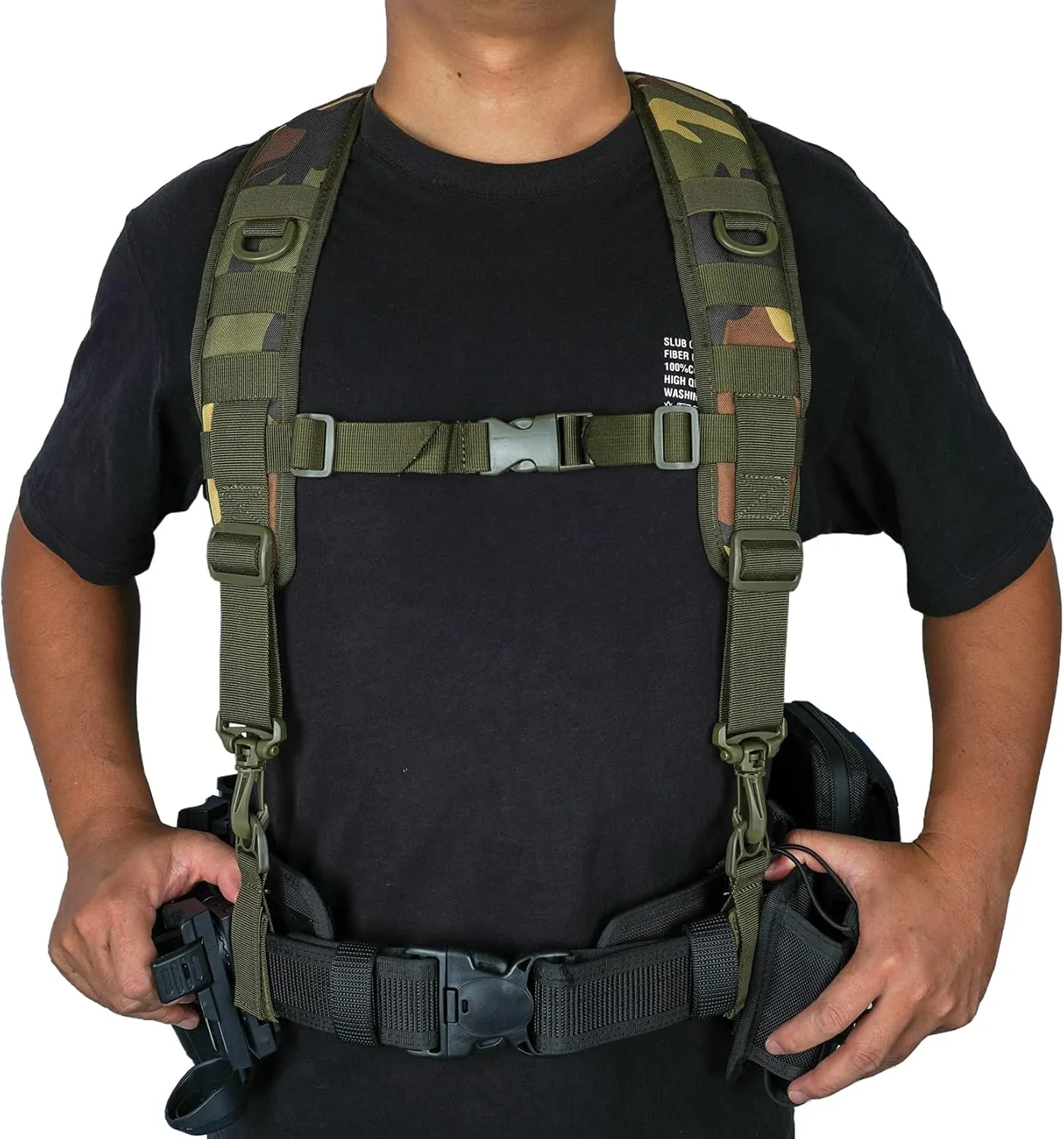 MELOTOUGH Tactical Outdoor H-Harness Duty Belt Suspenders (Battle Belt not Included)