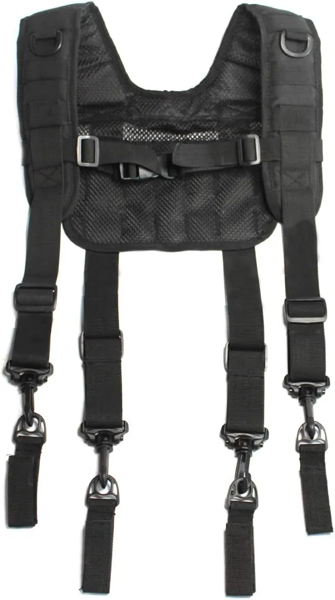 MELOTOUGH Tactical Outdoor H-Harness Duty Belt Suspenders (Battle Belt not Included)