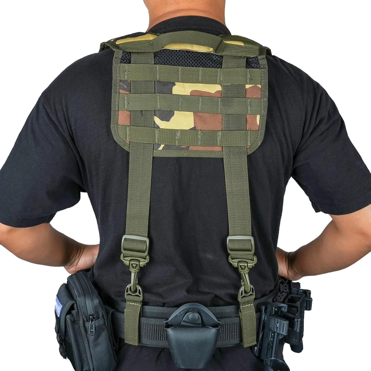 MELOTOUGH Tactical Outdoor H-Harness Duty Belt Suspenders (Battle Belt not Included)