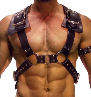 Men's Body Chest Harness Belt Strap with Waistband Adjustable PU Leather Gothic Punk Bondage Belt BDSM SM Cosplay Costume Bar Nightclub Fetish Clubwear Party Club Masquerade