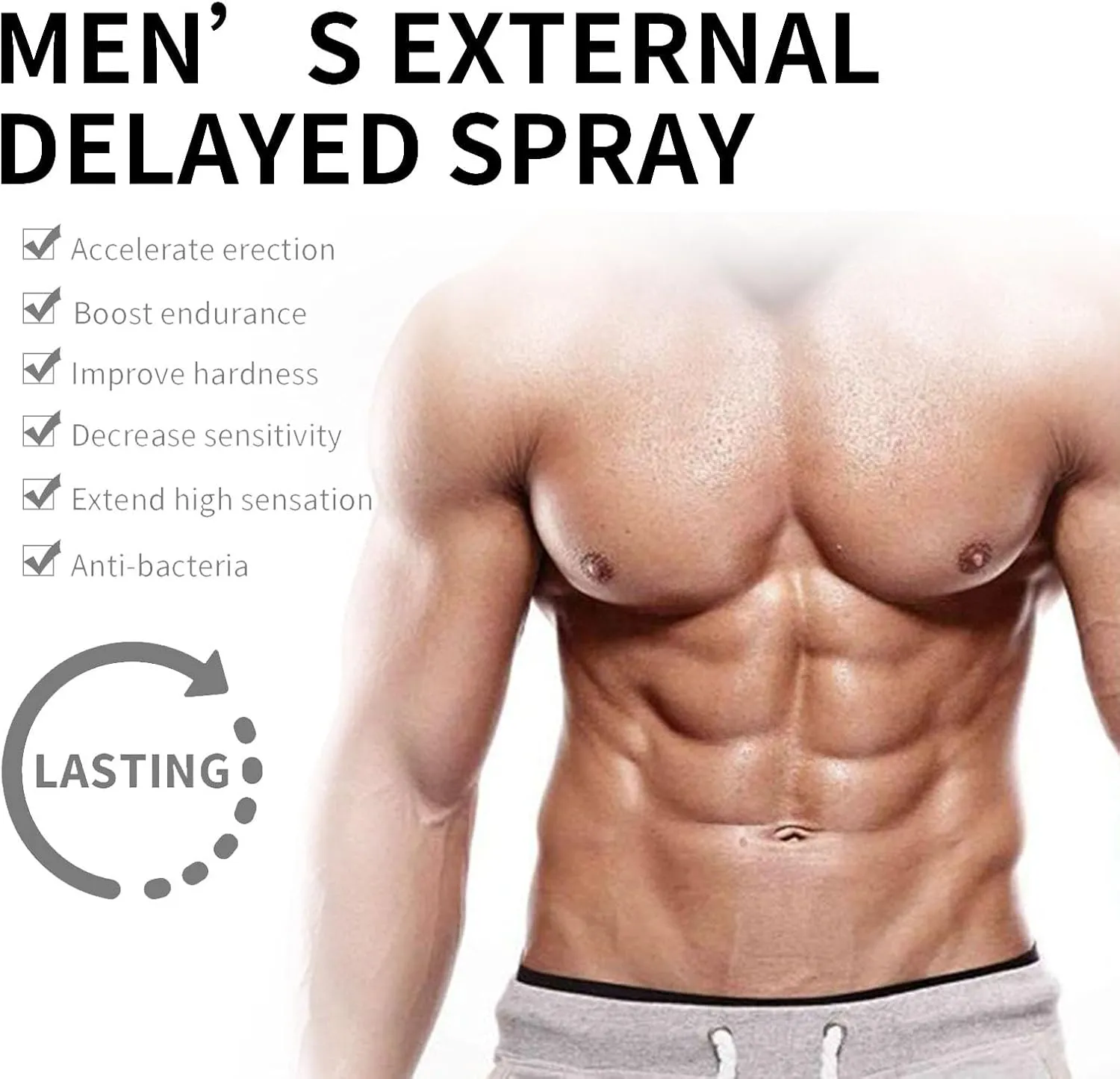 Men's Long Lasting Delay Stronger Spray, Men's External Delayed Spray, Dela-y Spra-y for Men, to Last Longer in Bed, Improve The Quality of Love and Make Her Love You More (2PC)