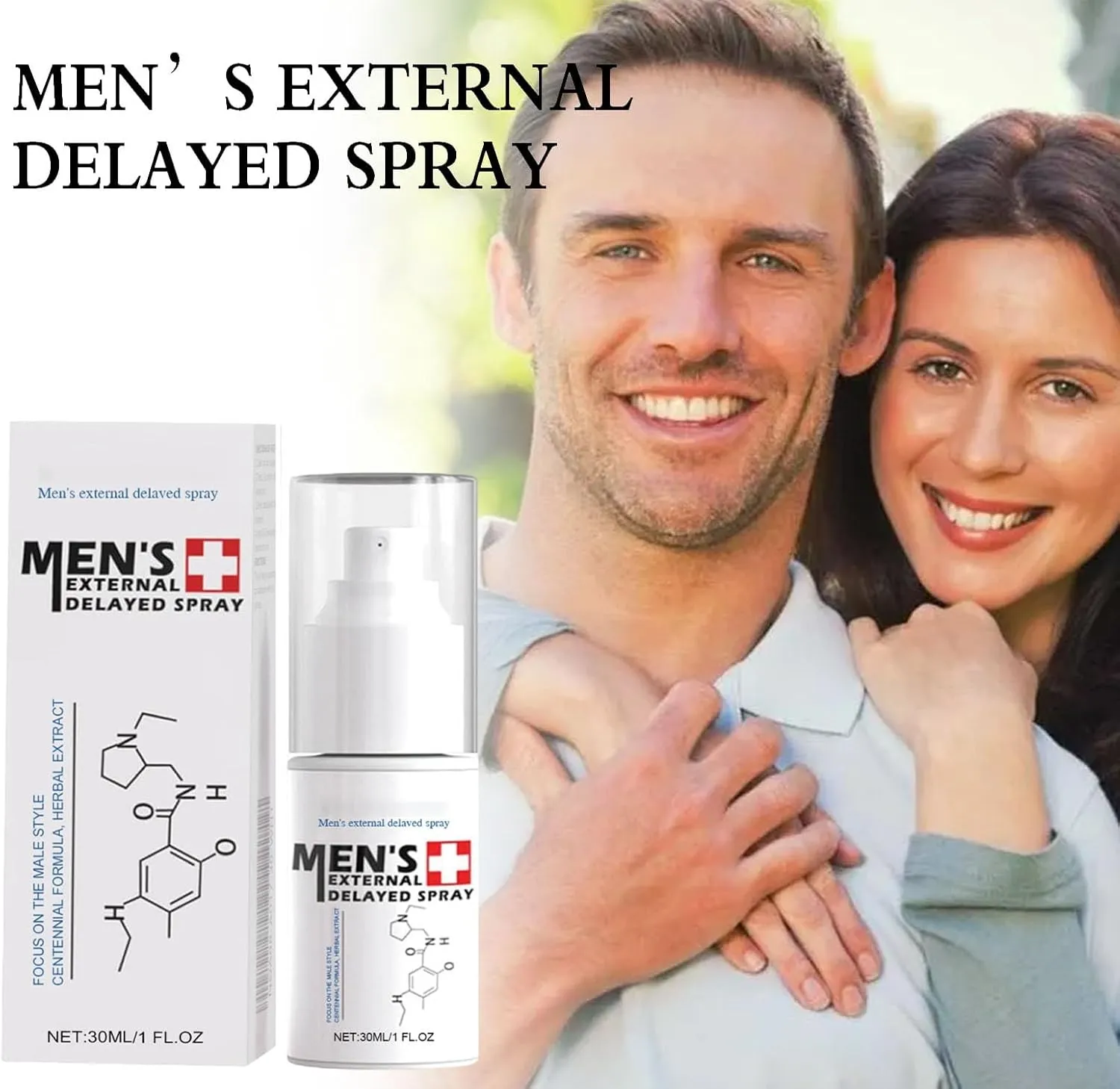 Men's Long Lasting Delay Stronger Spray, Men's External Delayed Spray, Dela-y Spra-y for Men, to Last Longer in Bed, Improve The Quality of Love and Make Her Love You More (2PC)