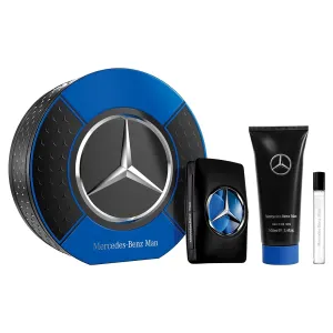 Mercedes-Benz Man Gift Set - Includes EDT Sprays and Shower Gel - Aromatic Woody Fruity Fragrance Body Wash - Cologne for Men for Everyday Wear - 3 pc