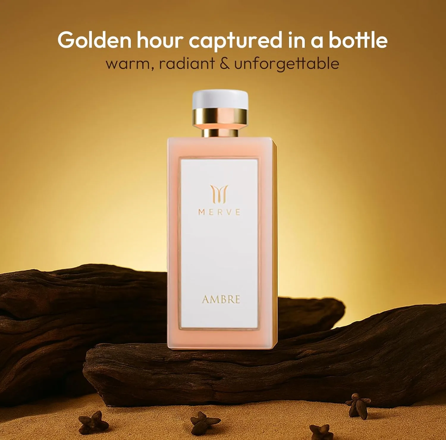 Merve Ambre Perfume For Women 3.4 oz | Premium Long Lasting Fragrance Luxury Scent | Jasmine, Honey, Floral, Fruity, Soft Spicy, Amber, Musk | Eau de Parfum