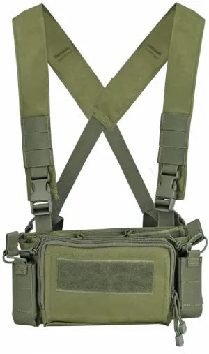 Micro Chest Rig with 5.56/ 9mm Airsoft Mag Pouch & Tactical X Harness