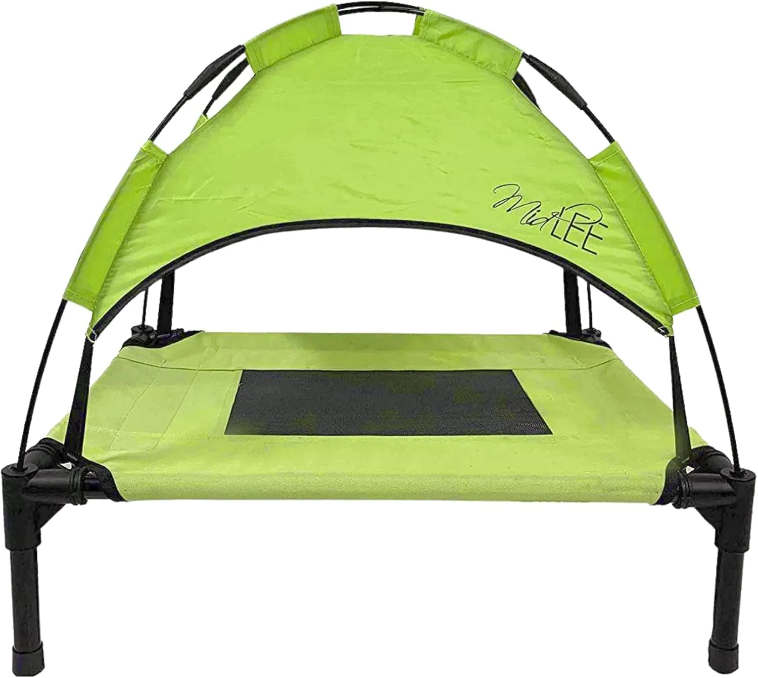 Midlee Green Dog Cot with Canopy (24" x 30")