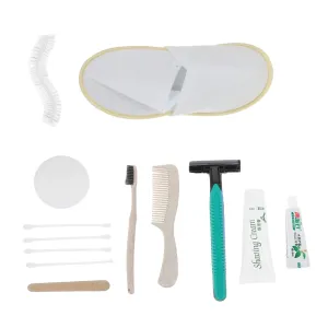 Mikinona 1Set Comb Razor Slippers Toothbrush Shower Cap Care Bag