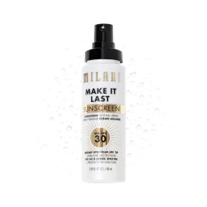 Milani Make It Last Sunscreen - Sunscreen Setting Spray with SPF 30 - Makeup Primer and Setting Spray with SPF30 Sunscreen, Long Lasting Makeup Finishing Spray