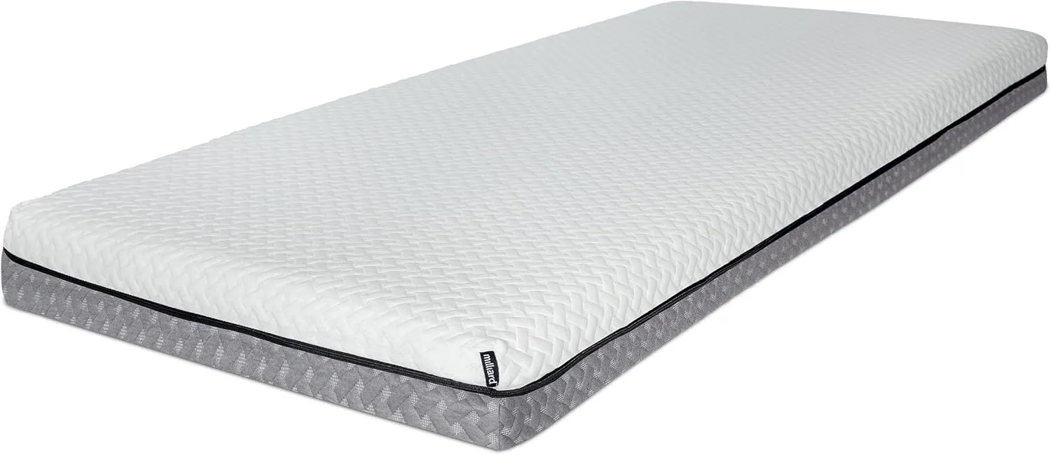 Milliard 5 in. Deluxe Memory Foam Mattress Cot, Dual-Sided - for Bunk Bed, Daybed, Trundle or Folding Bed Replacement (73.5"x31"x5")