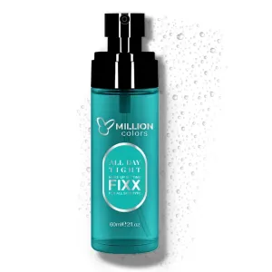 Million Colors Makeup Fixer Spray For Men and Women Oily Skin 60ml | Long Lasting Sweatproof Waterproof with Matte Finish | Dewy Natural Mini Setting Primer For Glowing Face