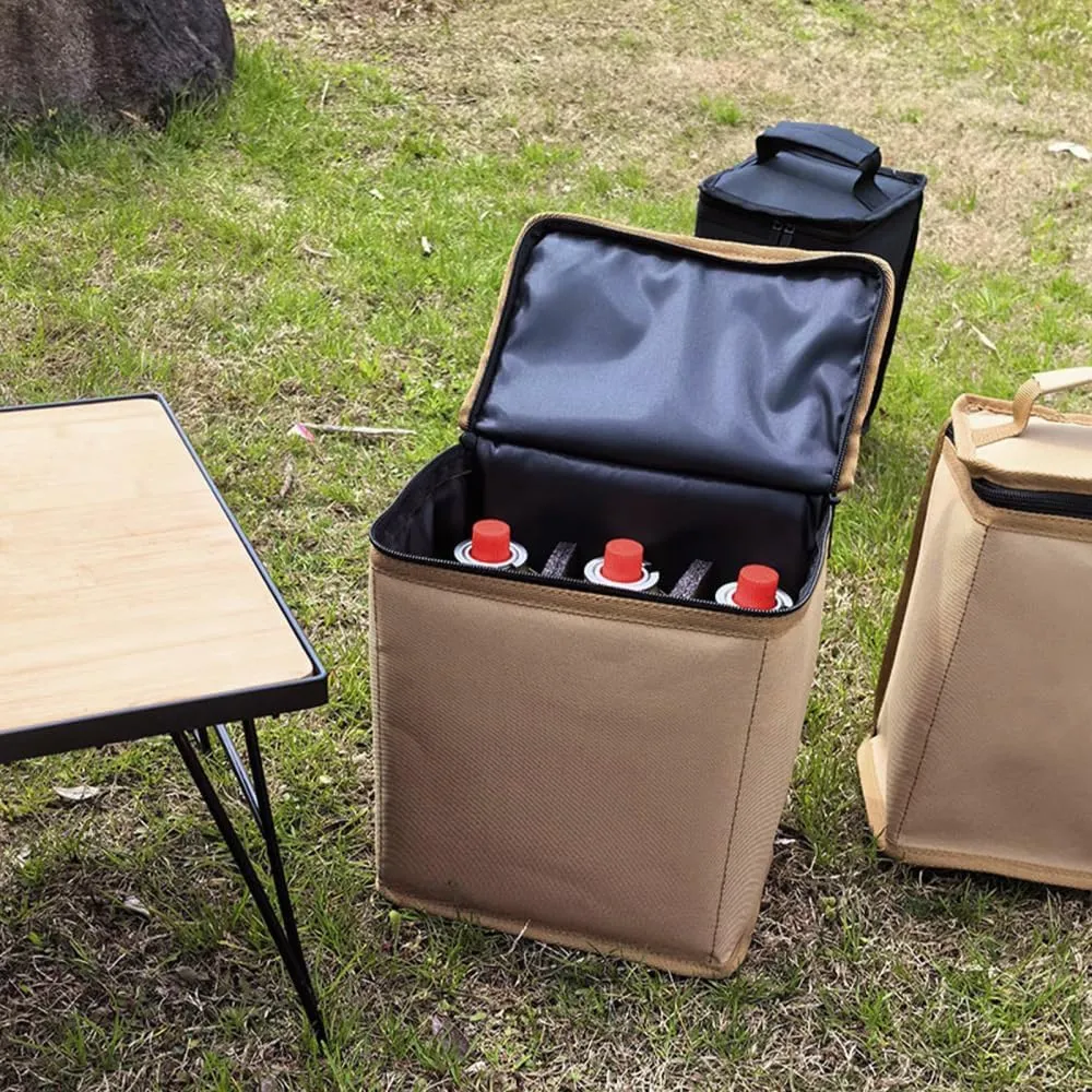 Mini ​Fuel ​Cylinder Storage Bag, Waterproof Gas Tank Protective Bag Portable Camping Stove Carry Bag for Outdoor Camping, Cooking, Travel, Picnic