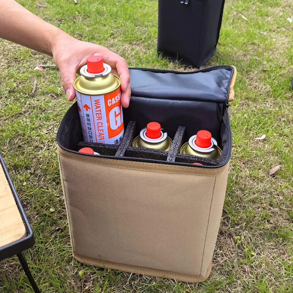 Mini ​Fuel ​Cylinder Storage Bag, Waterproof Gas Tank Protective Bag Portable Camping Stove Carry Bag for Outdoor Camping, Cooking, Travel, Picnic