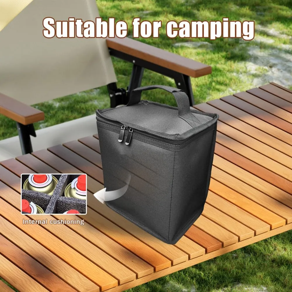 Mini ​Fuel ​Cylinder Storage Bag, Waterproof Gas Tank Protective Bag Portable Camping Stove Carry Bag for Outdoor Camping, Cooking, Travel, Picnic