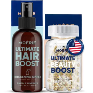 Moerie Ultimate Hair Growth Spray and Hair Boost Supplement for Women & Men