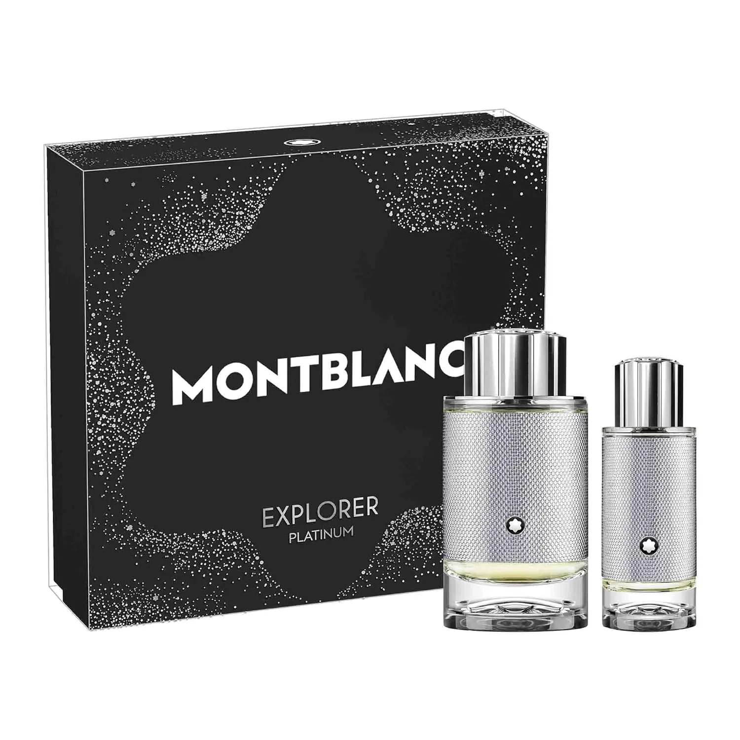 MONTBLANC Explorer Platinum Eau de Parfum 2 Piece Set - 3.3 fl. oz. Spray, 1.0 fl. oz. Spray - Long Lasting Fragrance with notes of Violet Leaf, Clary Sage & Cedarwood - Woody & Ambery
