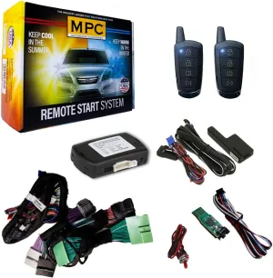 MPC Plug-n-Play Remote Start Kit Compatible with Nissan Maxima 2016-2023 - Push-to-Start - Includes (2) 4-Button 2-Way Extended Range Remotes - Up to 1,500 ft - Plugin T-Harness - USA Tech Support